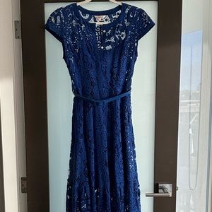 Royal blue lace dress